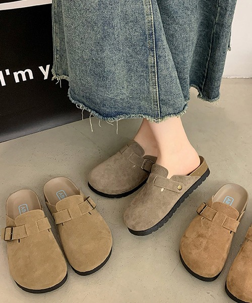 MEMECLE（メメクル）の「【 MEMECLE / メメクル 】レディース スエード クロッグサンダル　サボ（スリッポン・レディース・サンドベージュ/ブラウン・M/S/L）」の12枚目の写真