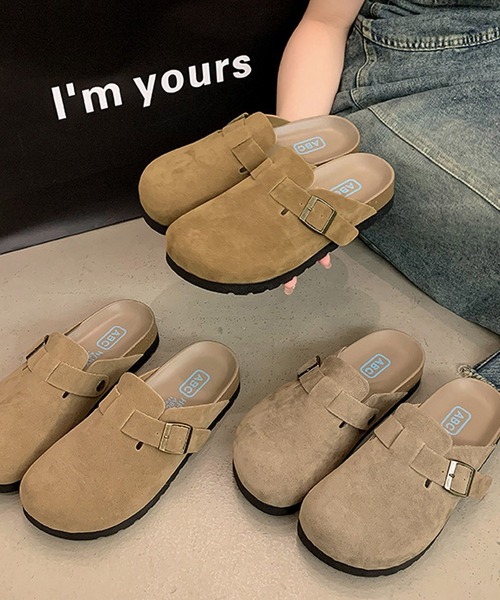 MEMECLE（メメクル）の「【 MEMECLE / メメクル 】レディース スエード クロッグサンダル　サボ（スリッポン・レディース・サンドベージュ/ブラウン・M/S/L）」の18枚目の写真