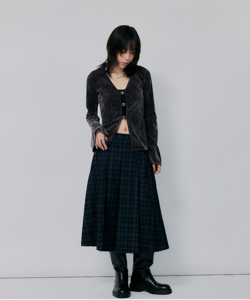 セール】【led.tokyo】ベロアフックカーディガン（カーディガン/ボレロ