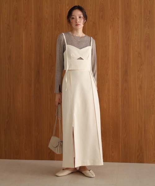 Bab(バブ)の「【nao×Bab】ウェーブラインロープビスチェ(ベスト・レディース・ブラウン/グレー/アイボリー・M)」の6枚目の写真