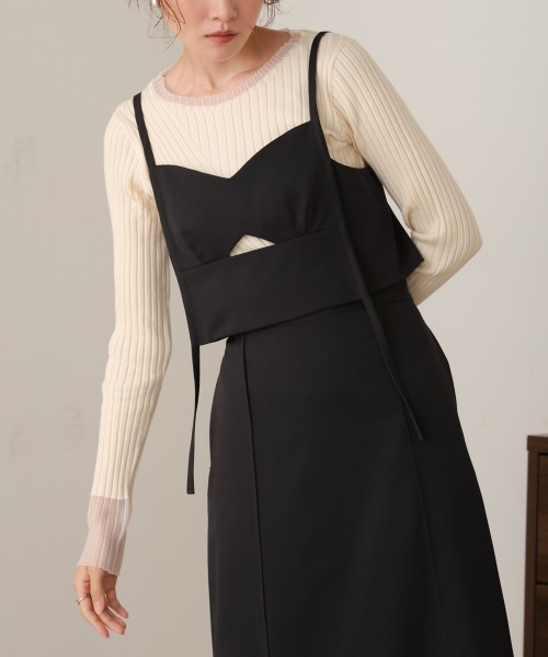 Bab(バブ)の「【nao×Bab】ウェーブラインロープビスチェ(ベスト・レディース・ブラウン/グレー/アイボリー・M)」の16枚目の写真