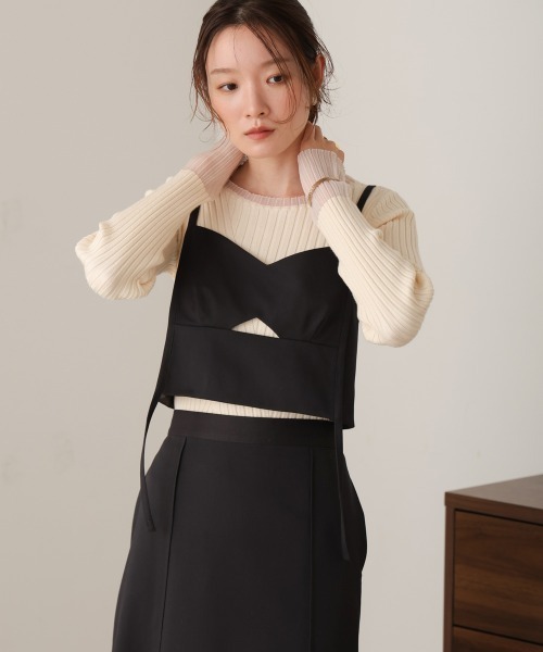 Bab(バブ)の「【nao×Bab】ウェーブラインロープビスチェ(ベスト・レディース・ブラウン/グレー/アイボリー・M)」の17枚目の写真