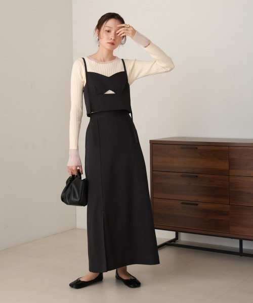 Bab(バブ)の「【nao×Bab】ウェーブラインロープビスチェ(ベスト・レディース・ブラウン/グレー/アイボリー・M)」の18枚目の写真