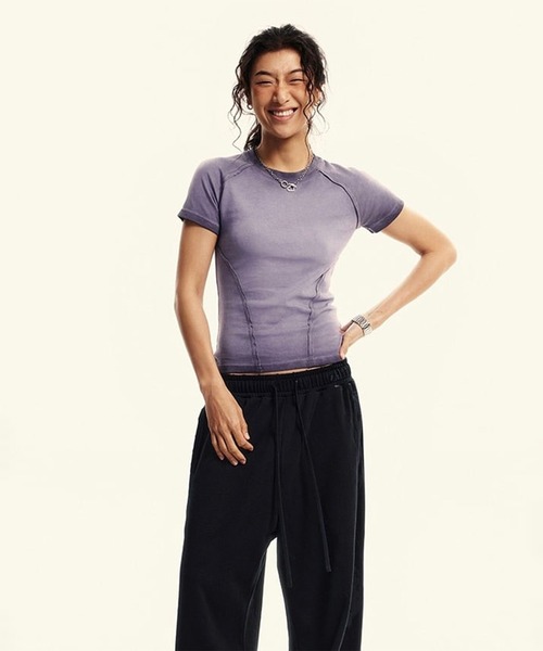 DEFLEXTION（ディフレクション）の「【DEFLEXTION / ディフレクション】Gradation T-shirt / グラデーションTシャツ（Tシャツ/カットソー・レディース・パープル/ブラック・FREE）」の9枚目の写真