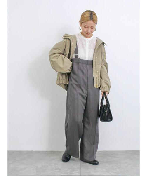 Samansa Mos2 blue(サマンサモスモスブルー)の「撥水マウンテンパーカー(ブルゾン・レディース・カーキ/チャコールグレー/パープル・F)」の16枚目の写真