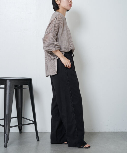 Jena espace merveilleux(ジェナ エスパスメルヴェイユ)の「パイピングイージーパンツ(その他パンツ・レディース・ベージュ/ブラック/カーキ・FREE)」の6枚目の写真