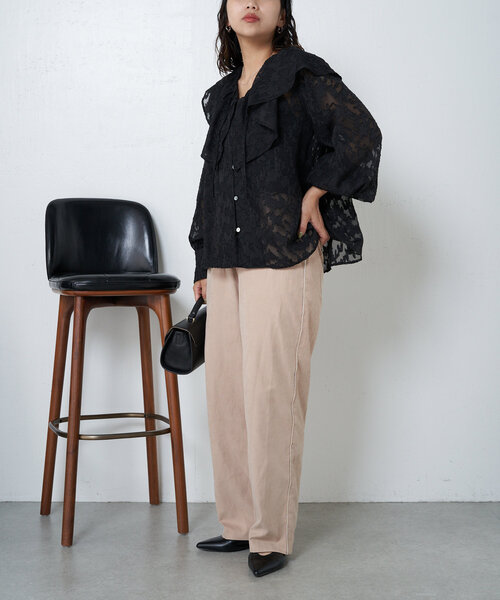 Jena espace merveilleux(ジェナ エスパスメルヴェイユ)の「パイピングイージーパンツ(その他パンツ・レディース・ベージュ/ブラック/カーキ・FREE)」の12枚目の写真