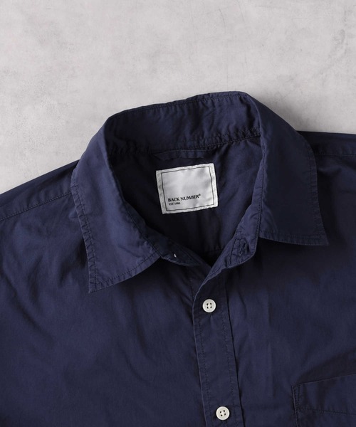 BACK NUMBER(バックナンバー)の「BACK NUMBER(バックナンバー)ウォッシュドブロード長袖シャツ(シャツ/ブラウス・メンズ・ネイビー/ホワイト/ブラウン・S/M/L/XL)」の5枚目の写真