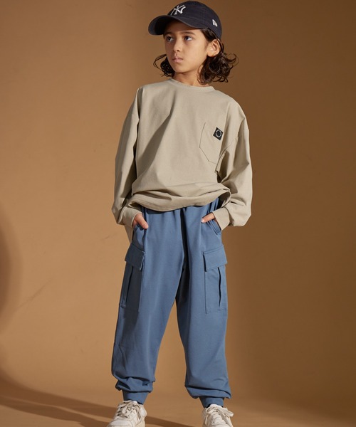 PAIRMANON STREET（ペアマノンストリート）の「マルチファンクション 吸水速乾 カーゴ パンツ【PAIRMANON STREET】（カーゴパンツ・キッズ・カーキ/ブラック/ブルー/オフホワイト/ベージュ・120/160/150/130/110/140/100）」の10枚目の写真