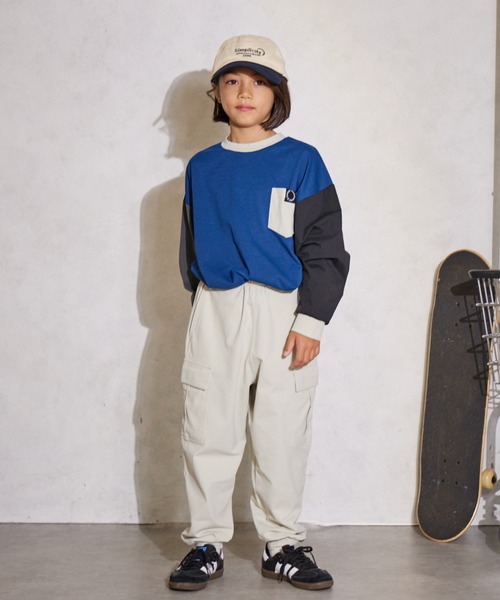 PAIRMANON STREET（ペアマノンストリート）の「マルチファンクション 吸水速乾 カーゴ パンツ【PAIRMANON STREET】（カーゴパンツ・キッズ・カーキ/ブラック/ブルー/オフホワイト/ベージュ・120/160/150/130/110/140/100）」の14枚目の写真