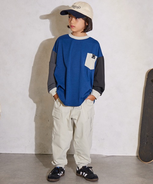 PAIRMANON STREET（ペアマノンストリート）の「マルチファンクション 吸水速乾 カーゴ パンツ【PAIRMANON STREET】（カーゴパンツ・キッズ・カーキ/ブラック/ブルー/オフホワイト/ベージュ・120/160/150/130/110/140/100）」の15枚目の写真