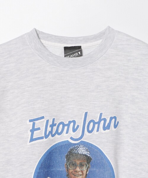 BEAMS T(ビームスティー)の「BEAMS T / ELTON JOHN CREW SWEAT(スウェット・メンズ・ライトグレー/ブラック・S/M/L/XL)」の4枚目の写真