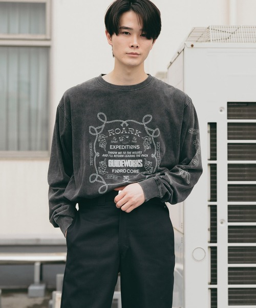 【セール】ROARK REVIVAL/ロアークリバイバル 'GUIDE WORKS' L/S TEE Tシャツ（Tシャツ/カットソー）｜ROARK REVIVAL（ロアークリバイバル）