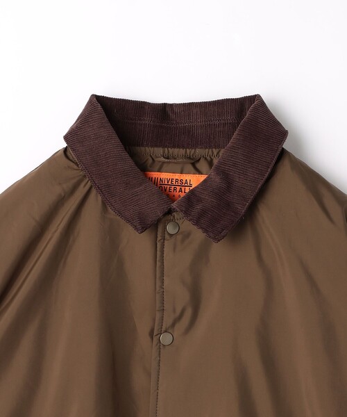 UNIVERSAL OVERALL（ユニバーサルオーバーオール）の「【別注】＜UNIVERSAL OVERALL＞コーデュロイ パファージャケット / キッズ 140cm-160cm（ブルゾン・キッズ・オリーブ/ブラック・L(160cm)/M(140-150cm)）」の6枚目の写真