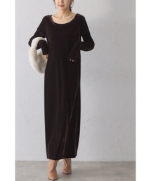 【ZOZO限定】ベロアバレエネックワンピース