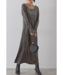 【ZOZO限定】ベロアバレエネックワンピース