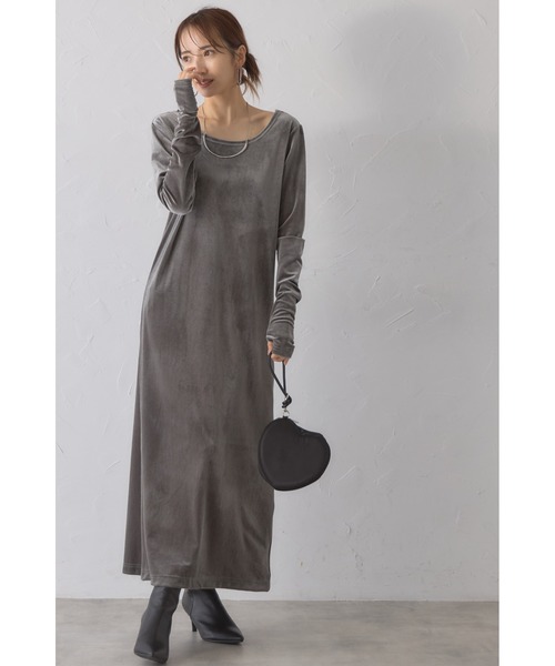 ZOZO限定】ベロアバレエネックワンピース（ワンピース）｜&. NOSTALGIA
