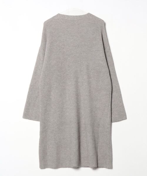 gossip!ロサンゼルス(ゴシップロサンゼルス)の「ジャケット風 ロングカーディガン・ニットワンピース(ワンピース・レディース・ブラック/グレー/ホワイト・FREE)」の4枚目の写真