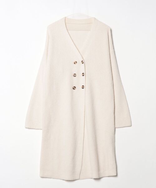 gossip!ロサンゼルス(ゴシップロサンゼルス)の「ジャケット風 ロングカーディガン・ニットワンピース(ワンピース・レディース・ブラック/グレー/ホワイト・FREE)」の5枚目の写真