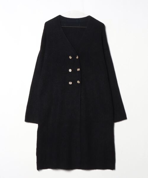 gossip!ロサンゼルス(ゴシップロサンゼルス)の「ジャケット風 ロングカーディガン・ニットワンピース(ワンピース・レディース・ブラック/グレー/ホワイト・FREE)」の6枚目の写真
