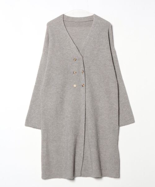 gossip!ロサンゼルス(ゴシップロサンゼルス)の「ジャケット風 ロングカーディガン・ニットワンピース(ワンピース・レディース・ブラック/グレー/ホワイト・FREE)」の7枚目の写真