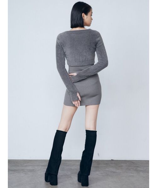 EMODA（エモダ）の「シャギー2ピースミニワンピース（ワンピース・レディース・グレー/ネイビー/ブラック・FREE）」の16枚目の写真