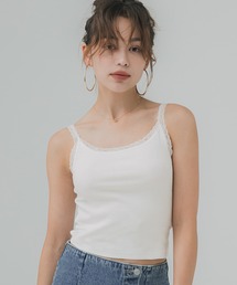 coca（coca） | レースリブキャミソール(キャミソール)