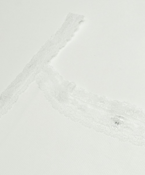 coca（coca）（コカ）の「レースリブキャミソール（キャミソール・レディース・チャコール/ホワイト・M/L/S）」の10枚目の写真