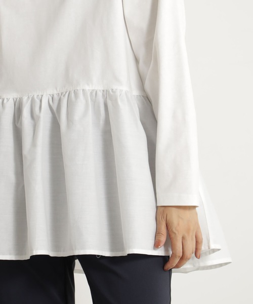 FOUND GOOD（ファウンドグッド）の「フハクキリカエレイヤードロンT（Tシャツ/カットソー・レディース・ホワイト系5/ブラック・M/S/L）」の6枚目の写真