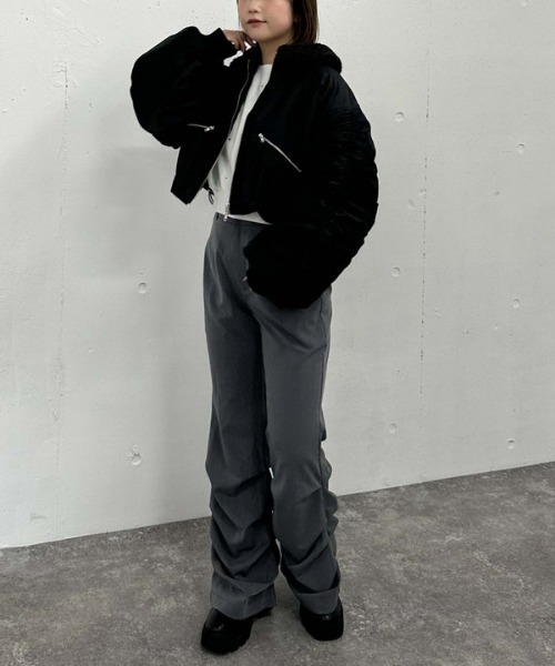 archives（アルシーヴ）の「２ｗａｙボアカラーＭＡ１（MA-1・レディース・モカ/アイボリー/ブラック・MEDIUM）」の13枚目の写真