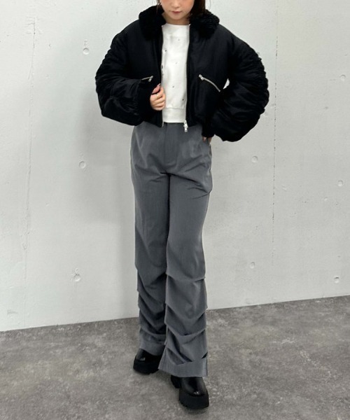 archives（アルシーヴ）の「２ｗａｙボアカラーＭＡ１（MA-1・レディース・モカ/アイボリー/ブラック・MEDIUM）」の14枚目の写真