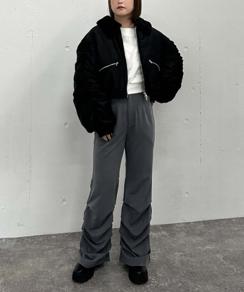 archives（アルシーヴ）の「２ｗａｙボアカラーＭＡ１（MA-1・レディース・モカ/アイボリー/ブラック・MEDIUM）」の15枚目の写真