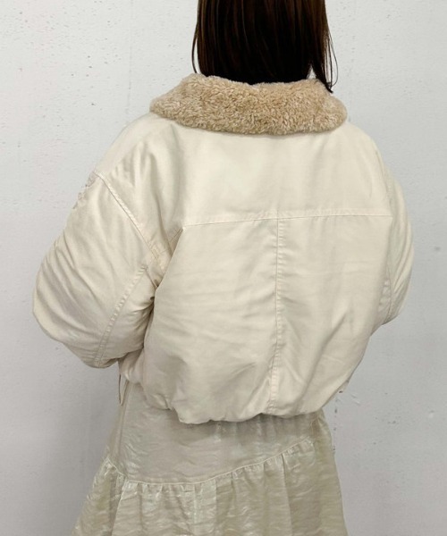 archives（アルシーヴ）の「２ｗａｙボアカラーＭＡ１（MA-1・レディース・モカ/アイボリー/ブラック・MEDIUM）」の5枚目の写真