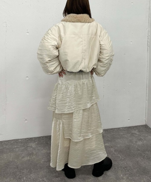 archives（アルシーヴ）の「２ｗａｙボアカラーＭＡ１（MA-1・レディース・モカ/アイボリー/ブラック・MEDIUM）」の8枚目の写真