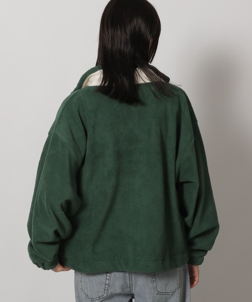 LAKOLE（ラコレ）の「刺繍ロゴフリースジャケット / 231681（その他アウター・レディース・グリーン/アイボリー/ネイビー・FREE）」の13枚目の写真