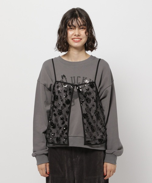 niko and...(ニコアンド)の「2WAYスパンコールキャミソール(キャミソール・レディース・ブラック/アイボリー・FREE)」の13枚目の写真