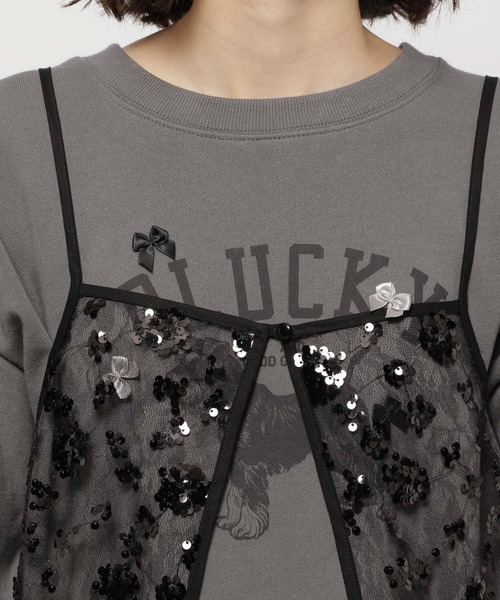 niko and...(ニコアンド)の「2WAYスパンコールキャミソール(キャミソール・レディース・ブラック/アイボリー・FREE)」の18枚目の写真