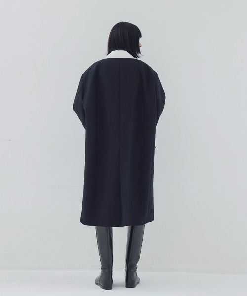venit（ヴェニット）の「VENIT / bonding collor coat(ボンディングカラーコート)（その他アウター・レディース・ブラック・38）」の3枚目の写真