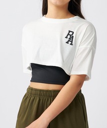 repipi armario | repipi armario/レピピアルマリオ キッズ ショート丈 パッド付き スポブラ キャミソール ブラジャー 半袖 Tシャツ セットアイテム(Tシャツ/カットソー)