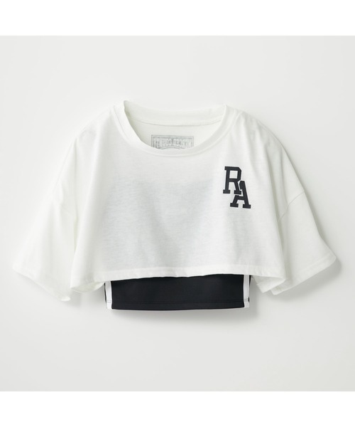 repipi armario（レピピ アルマリオ）の「repipi armario/レピピアルマリオ キッズ ショート丈 パッド付き スポブラ キャミソール ブラジャー 半袖 Tシャツ セットアイテム（Tシャツ/カットソー・キッズ・ホワイト/ブラック・170cm/150cm/160cm/140cm）」の15枚目の写真