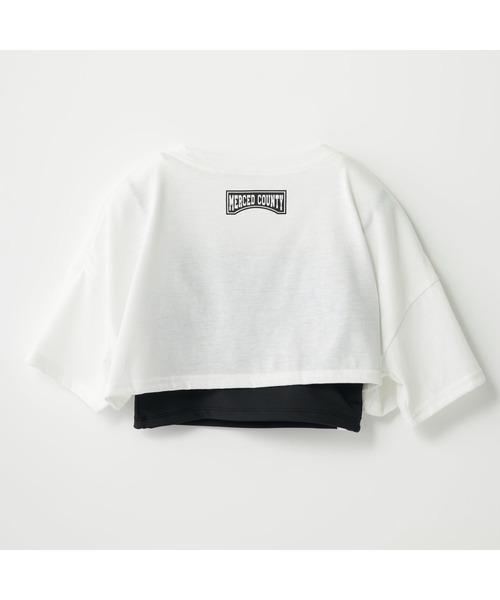 repipi armario（レピピ アルマリオ）の「repipi armario/レピピアルマリオ キッズ ショート丈 パッド付き スポブラ キャミソール ブラジャー 半袖 Tシャツ セットアイテム（Tシャツ/カットソー・キッズ・ホワイト/ブラック・170cm/150cm/160cm/140cm）」の16枚目の写真