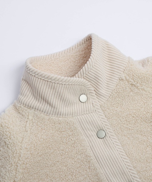 bb.chanアコーレ異素材ジャケット　新品♦︎お値下げ セール】異素材切替 スタンドネック ボアジャケット（その他