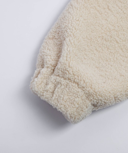 AMELY（エミリー）の「異素材切替 スタンドネック ボアジャケット（その他アウター・レディース・ベージュ/ブラック・フリー）」の21枚目の写真