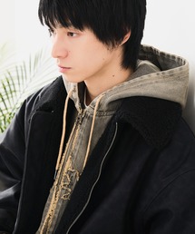 【UNIIT/ユニット】ヴィンテージライク オーバーサイズ PUボアフライトジャケット