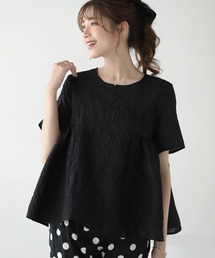 MERAKI（メラキ）の「ペプラムジャガード半袖ブラウス（シャツ/ブラウス）」