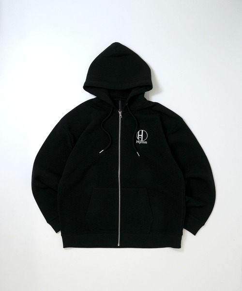 セール】graphic logo back print full zip hoodie/グラフィック