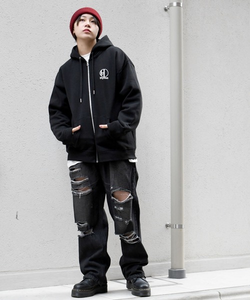 rough and swell ブラック　フルジップパーカー ジップパーカー(L ブラック): トップス｜Right-on公式オンラインショップ