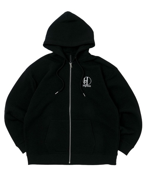 フォクシー ベロア ロング丈 フルジップ パーカー ロゴ エンブレム ブラック フォクシー ベロア ロング丈 フルジップ パーカー ロゴ