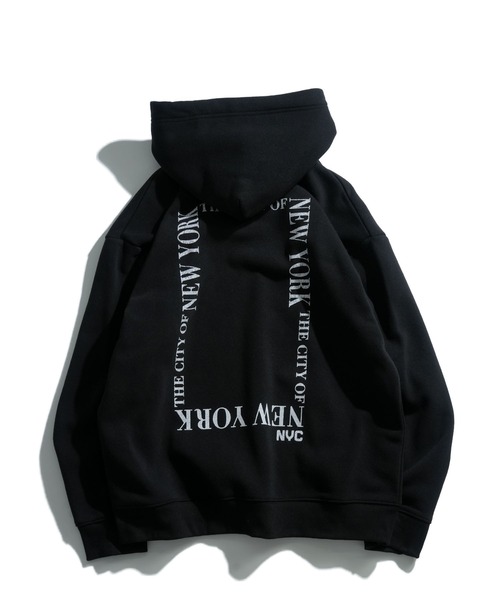 セール】graphic logo back print full zip hoodie/グラフィックロゴ