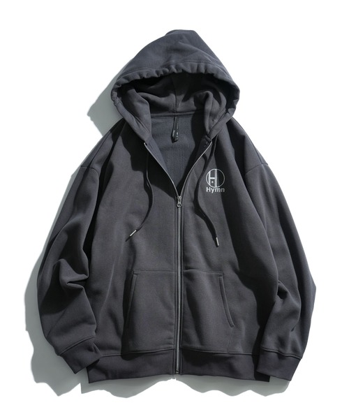 セール】graphic logo back print full zip hoodie/グラフィックロゴ